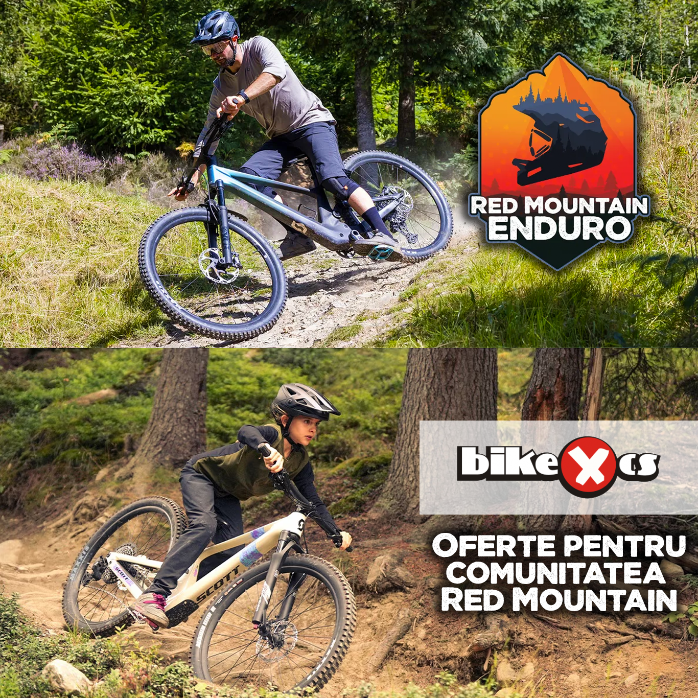 BikeXCS ofera biciclete all mountain full suspension la promotie pentru Red Mountain Enduro 2025