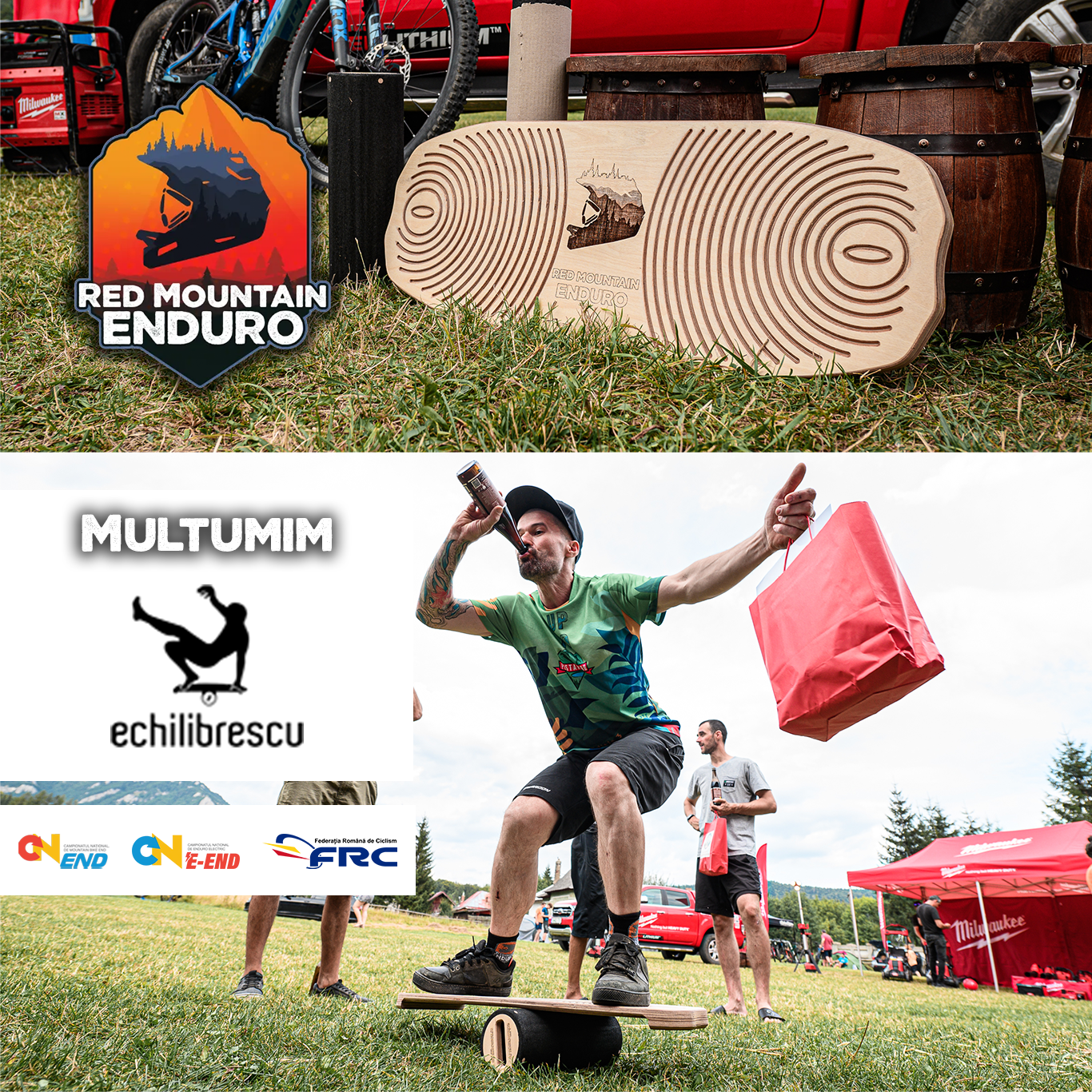 Echilibrescu ofera 2 balance boards la tombola la Red Mountain Enduro 2025