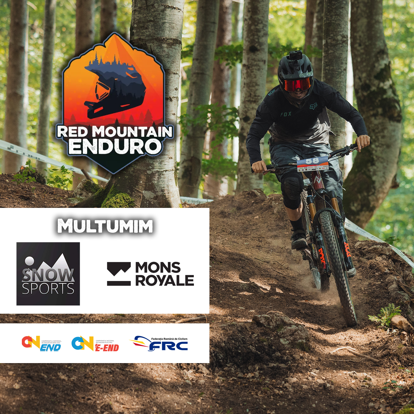 SnowsSports.ro sustine Red Mountain Enduro 2025 cu produse Mons Royale