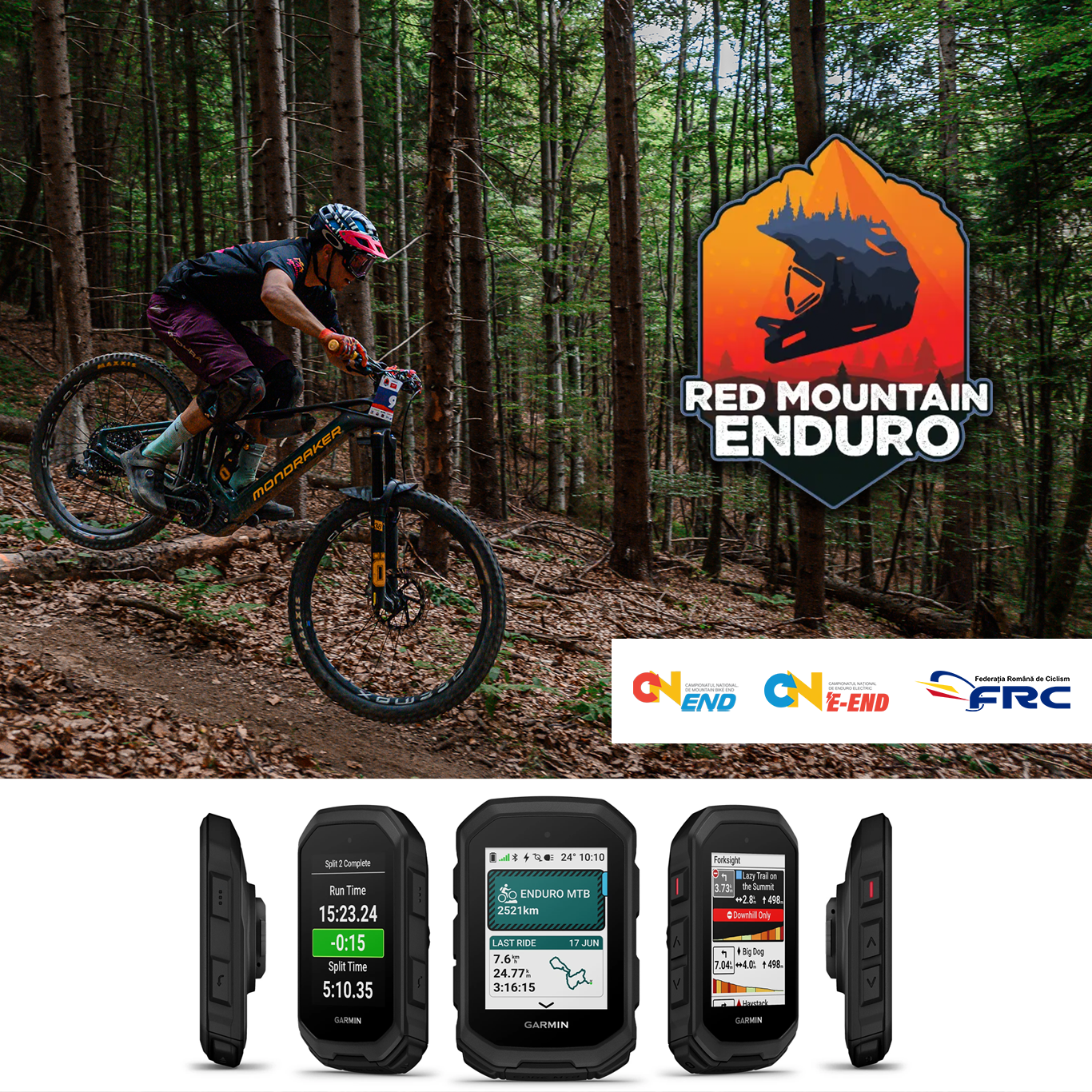Noul Garmin Edge MTB la tombola Garmin Romania de la Red Mountain Enduro 2025