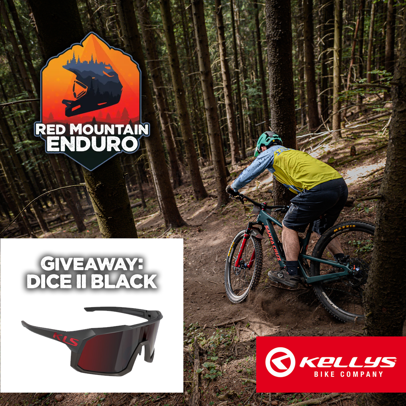 Giveaway Kellys Dice 2 Black la Red Mountain Enduro 2025