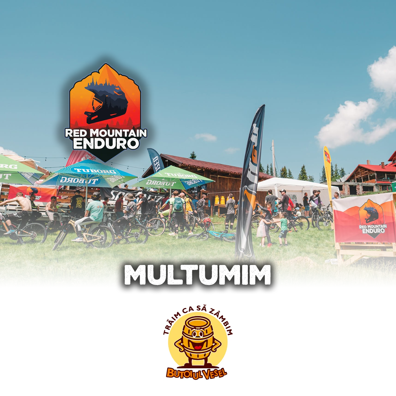 Butoiul Vesel ne hraneste voluntarii la Red Mountain Enduro 2026